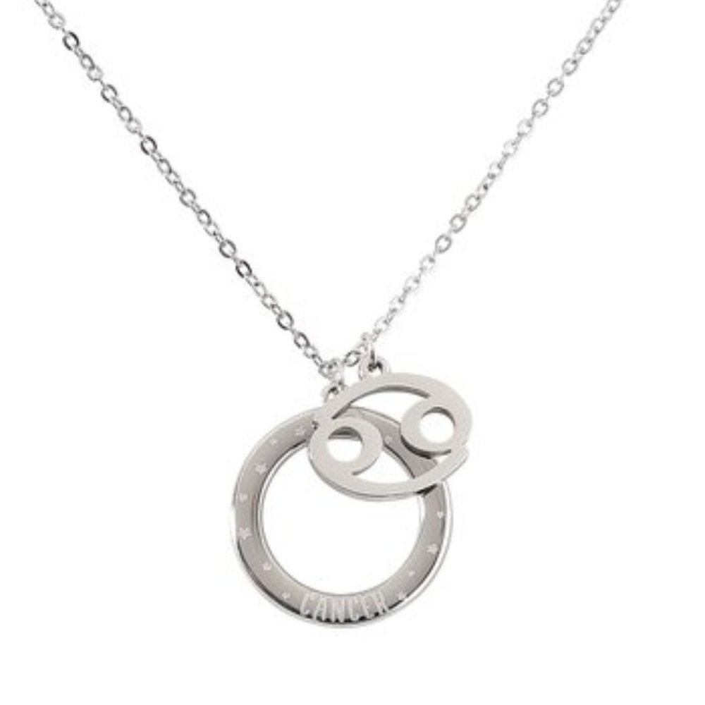 NWT Quotes by Izzy and Oliver Stainless Steel Cancer Pendant Necklace